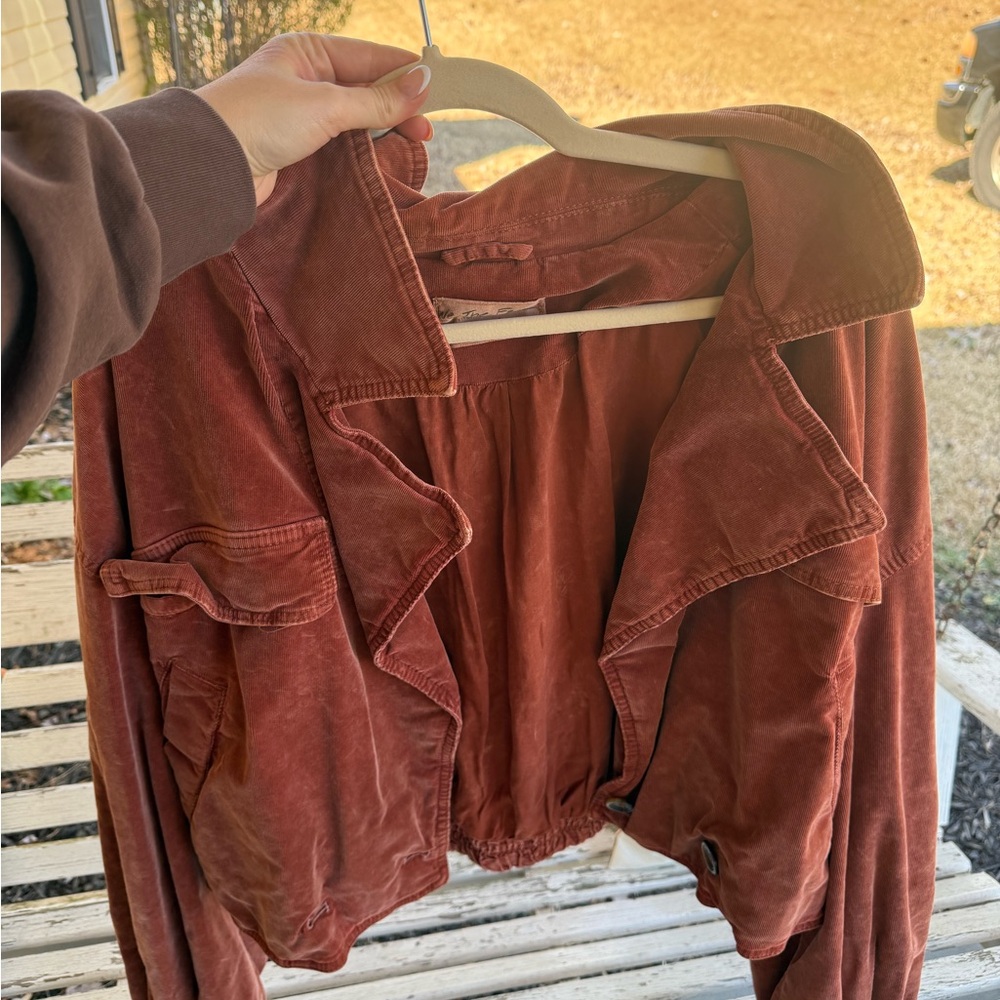 Free people cropped bomber